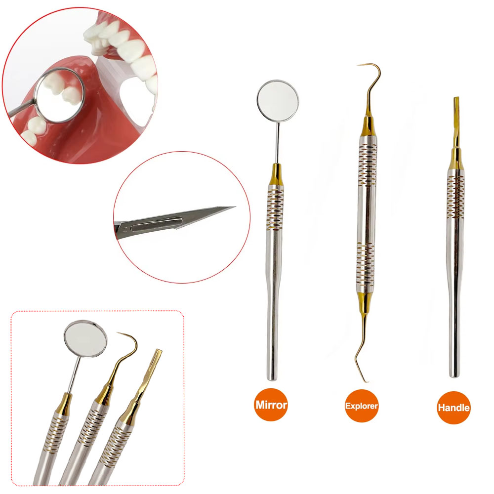 Premium Stainless Steel Dental - Dental Mirror Probe reseña y precio