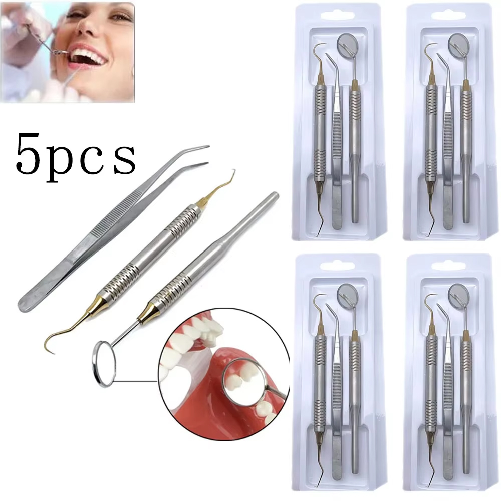 5pcs Dental Double Ended Mouth - Dental Mirror Probe reseña y precio