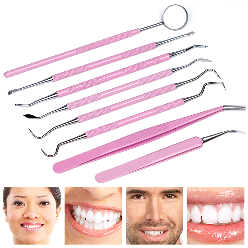 1pc Pink Dental Tweezers Probe - Dental Mirror Probe reseña y precio