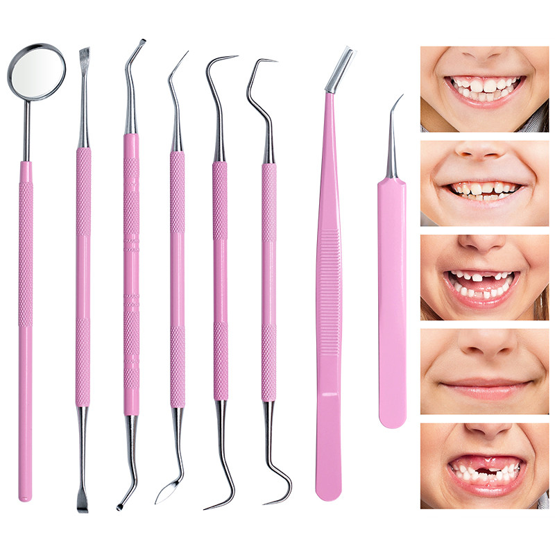1pc Pink Dental Tweezers Probe - Dental Mirror Probe reseña y precio