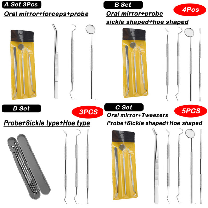 1Set Dental Mouth Mirror Tweez - Dental Mirror Probe reseña y precio