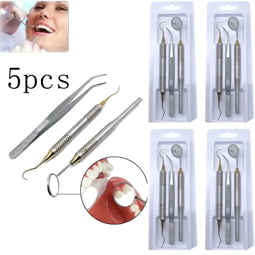 5pcs Dental Double Ended Mouth - Dental Mirror Probe reseña y precio