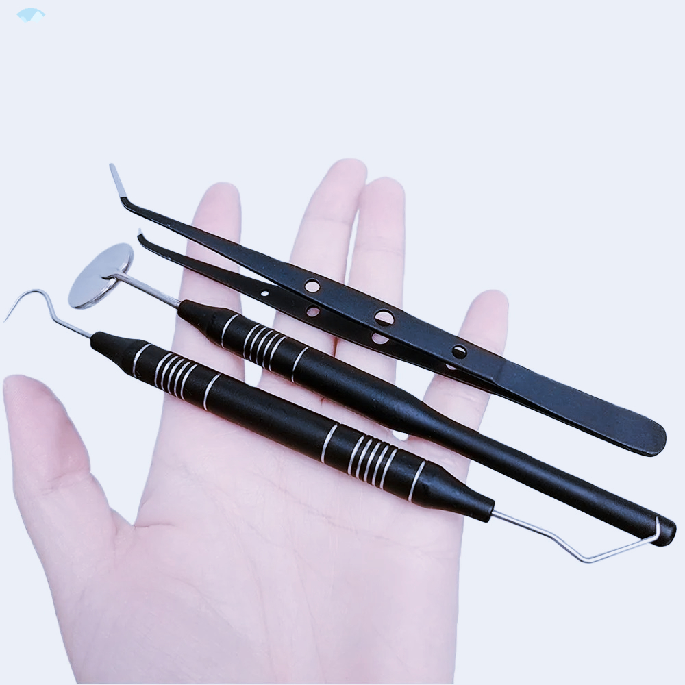 Black Gold 3Pcs Dental Instrum - Dental Mirror Probe reseña y precio