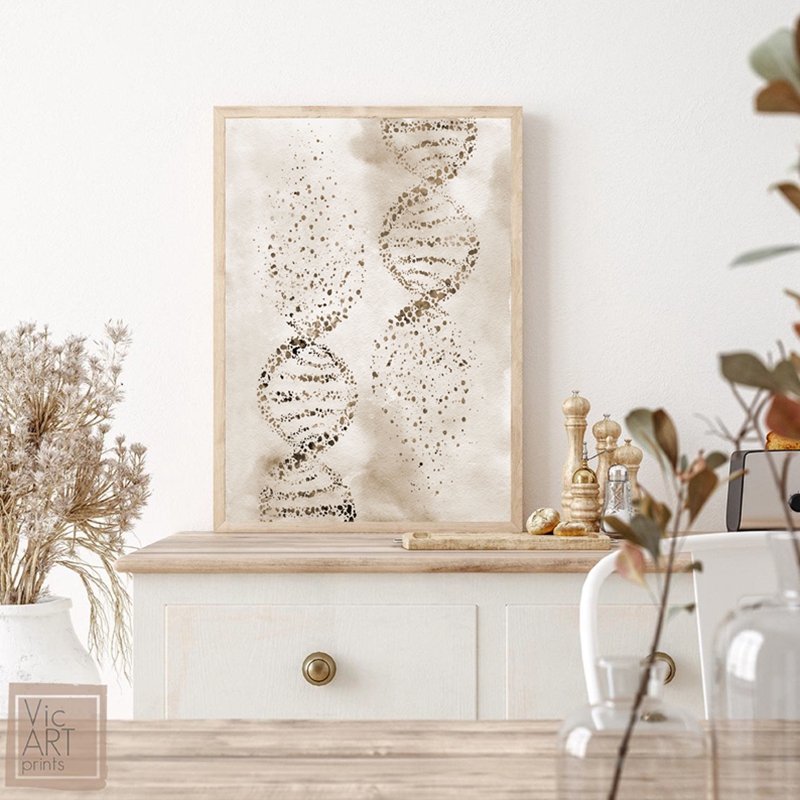 DNA Molecule Print Modern Medi - Medical Lab Pictures reseña y precio