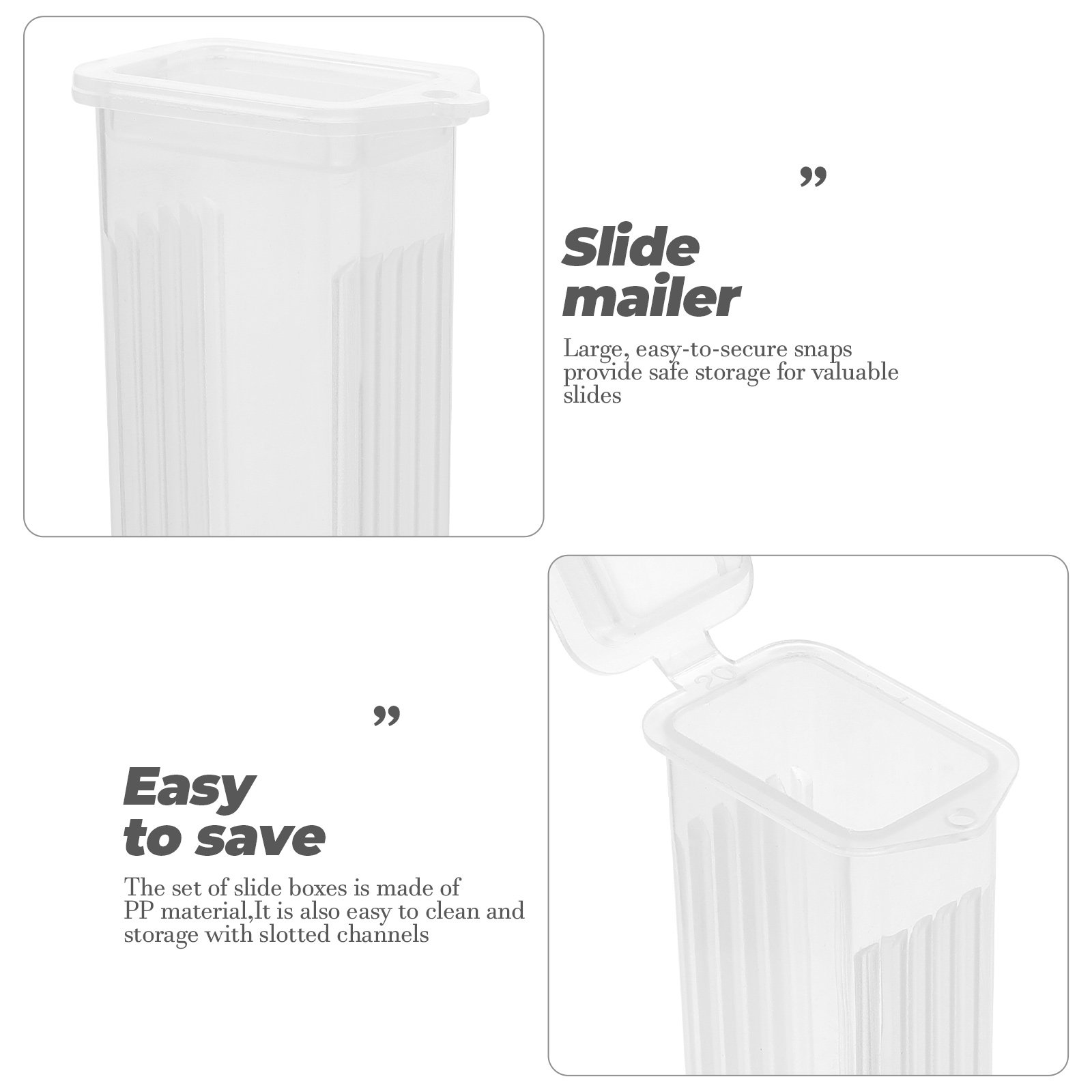 10Pcs Slide Boxes Strong PP wi - Pathology Slide Storage reseña y precio