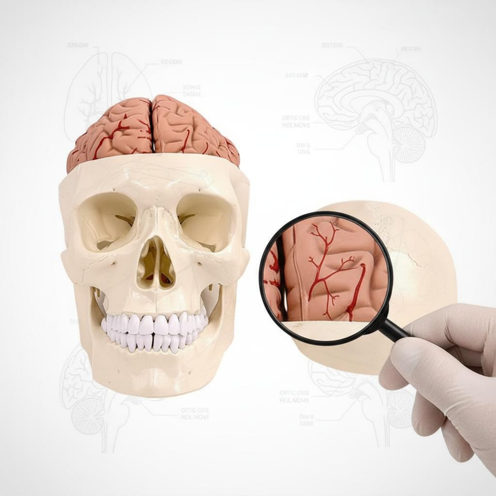 Human Skull and Brain Model Li - Medical Lab Study reseña y precio