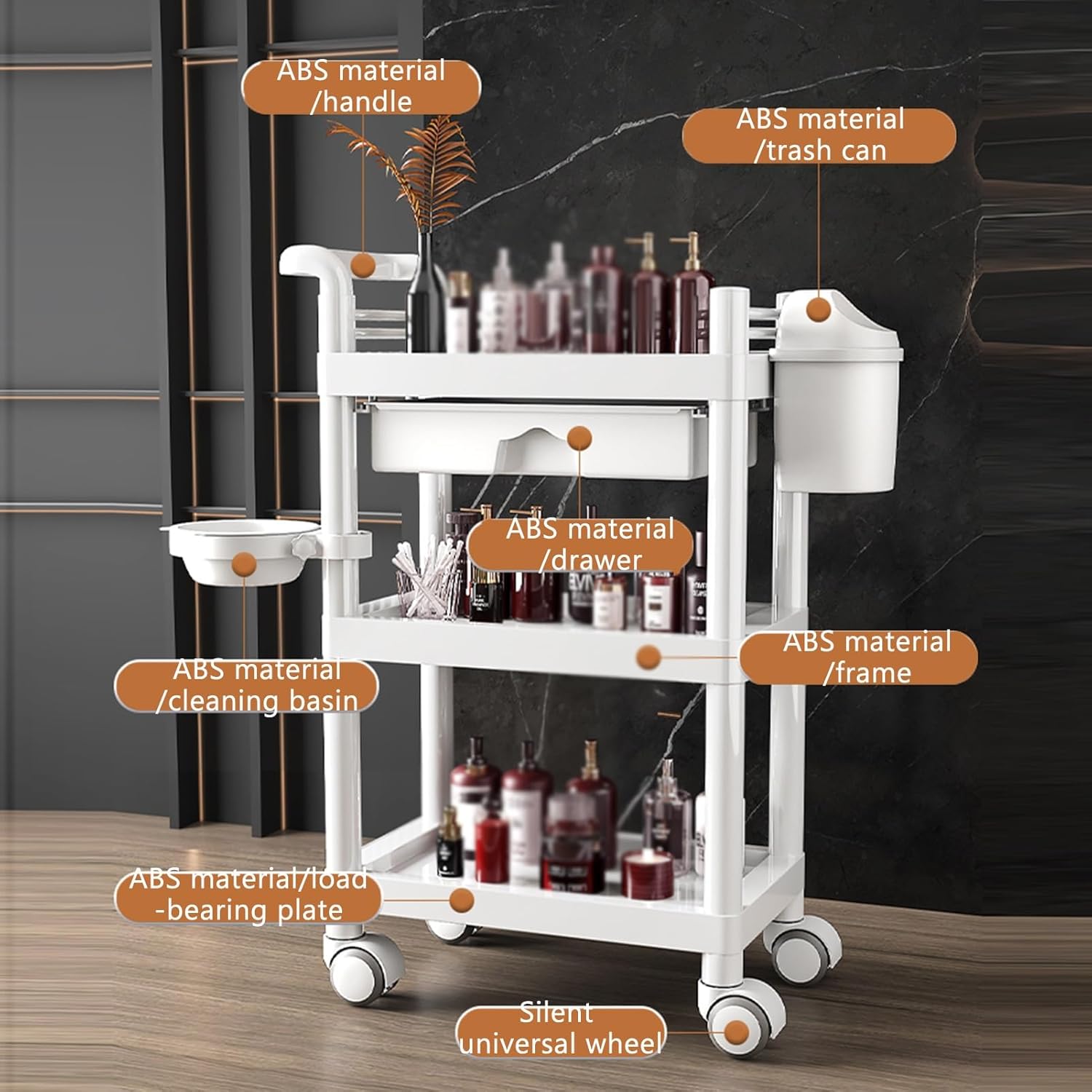 3-Tier Medical Utility Cart Wi - Medical Lab Furniture reseña y precio