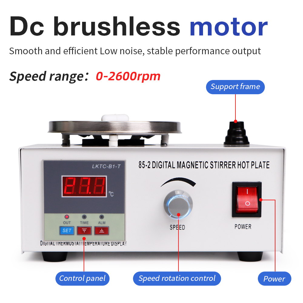1L Hotplate Magnetic Stirrer 8 - Magnetic Stirrer Hotplate reseña y precio